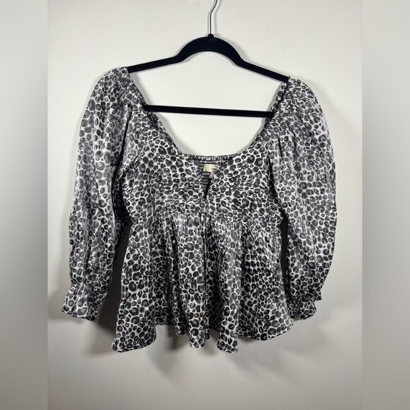 Entro Leopard Blouse size Small - Picture 1 of 5